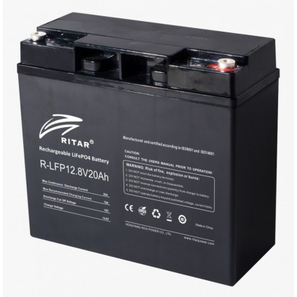 Ritar - Lifepo4 batteri 20Ah