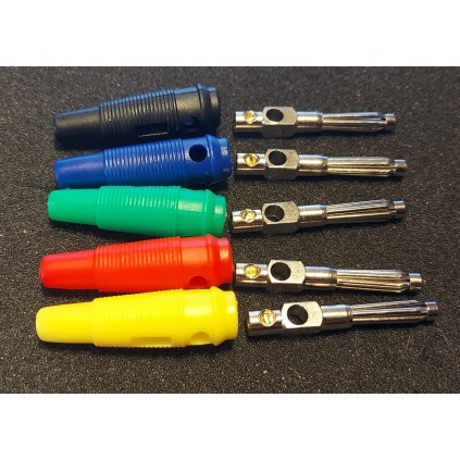 Banan plugg - han 4mm pr stk.