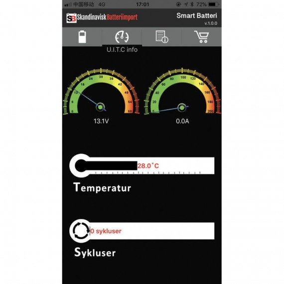 SKANBATT - Bluetooth Lithium Batteri 12V 20AH 30A BMS