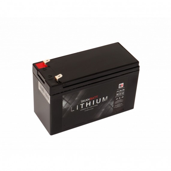 SKANBATT - Bluetooth Lithium Batteri 12V 9AH 15A BMS