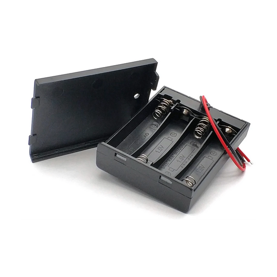 AAA x 4 Batteriholder med bryter