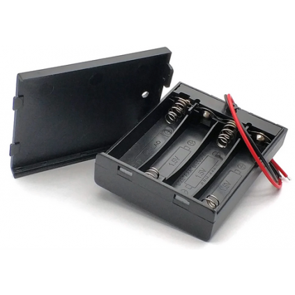 AAA x 4 Batteriholder med bryter