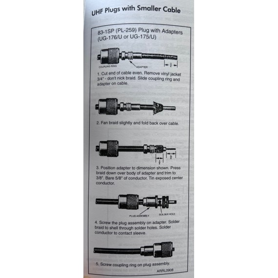 Loddeplugg rg-213 med adapter til rg58