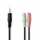 Nedis - 3,5mm 4 pin jack han -  til hun X2 3.5mm
