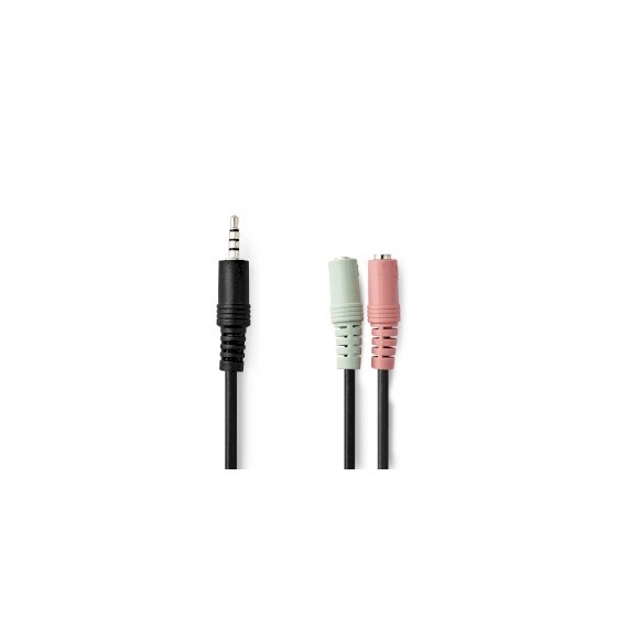 Nedis - 3,5mm 4 pin jack han -  til hun X2 3.5mm