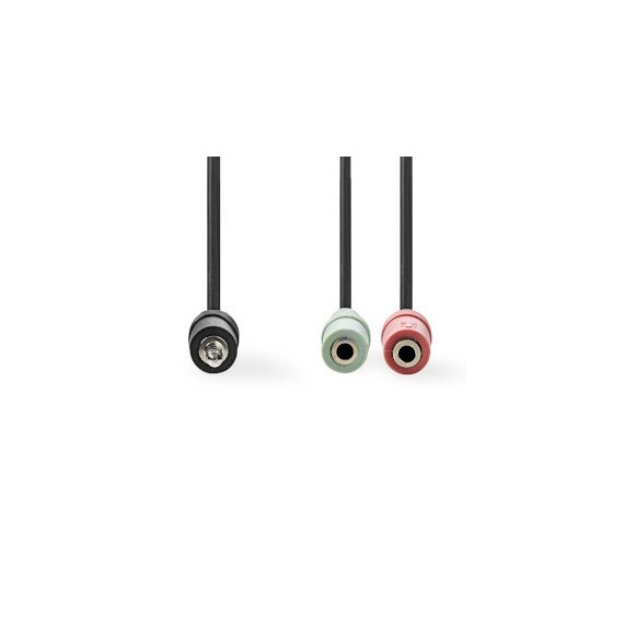 Nedis - 3,5mm 4 pin jack han -  til hun X2 3.5mm