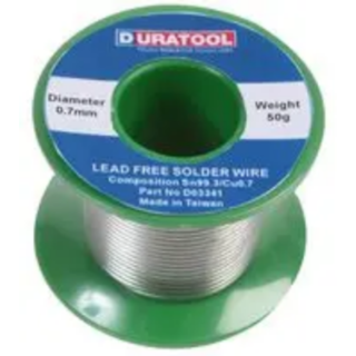 Duratool - Blyfri loddetinn 0,7mm 50g